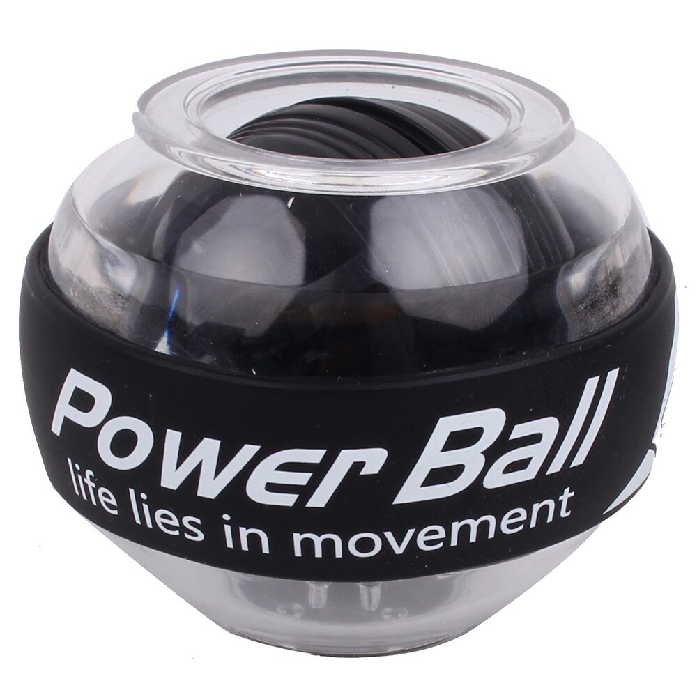 Gym power bold gyroskop håndled powerball træningsudstyr håndgreb træner gyro fitness boldmuskel slappe af: Sort