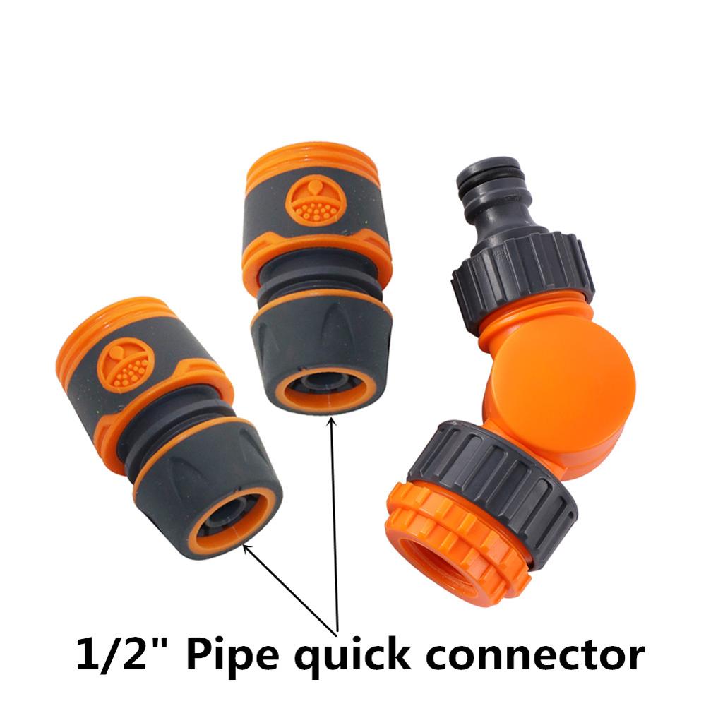 180° Rotatable Quick Connector 1/2" 3/4" Water Pipe Fast Access Coupling Joint Garden Agriculture Greenhouse Irrigation Fittings: Red