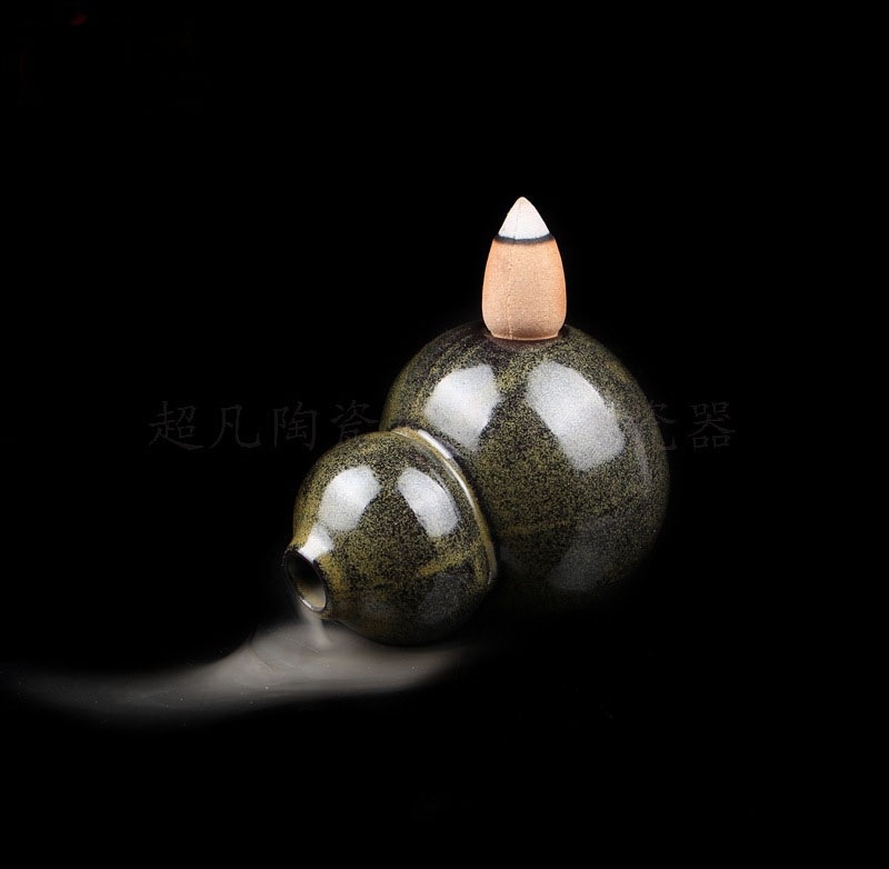 The Mini Backflow Incense Burner Ceramic Cone Censer Small Tearoom Ornaments Sandalwood Burners Incense Base for Home Decor