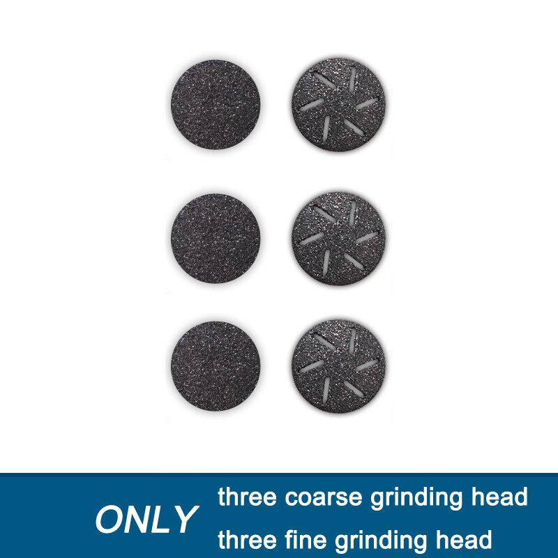 Ponceuse électrique pour pédicure, Rechargeable, LCD, aspirateur, éliminateur de callosités, lime pour les pieds: 6 Heads Only