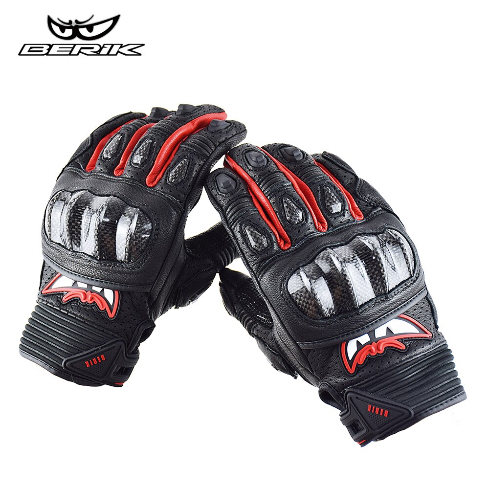 Berik – gants de Moto en cuir pour hommes, pour écran tactile, pour vélo électrique, pour cyclisme, pour Motocross, pour l'été