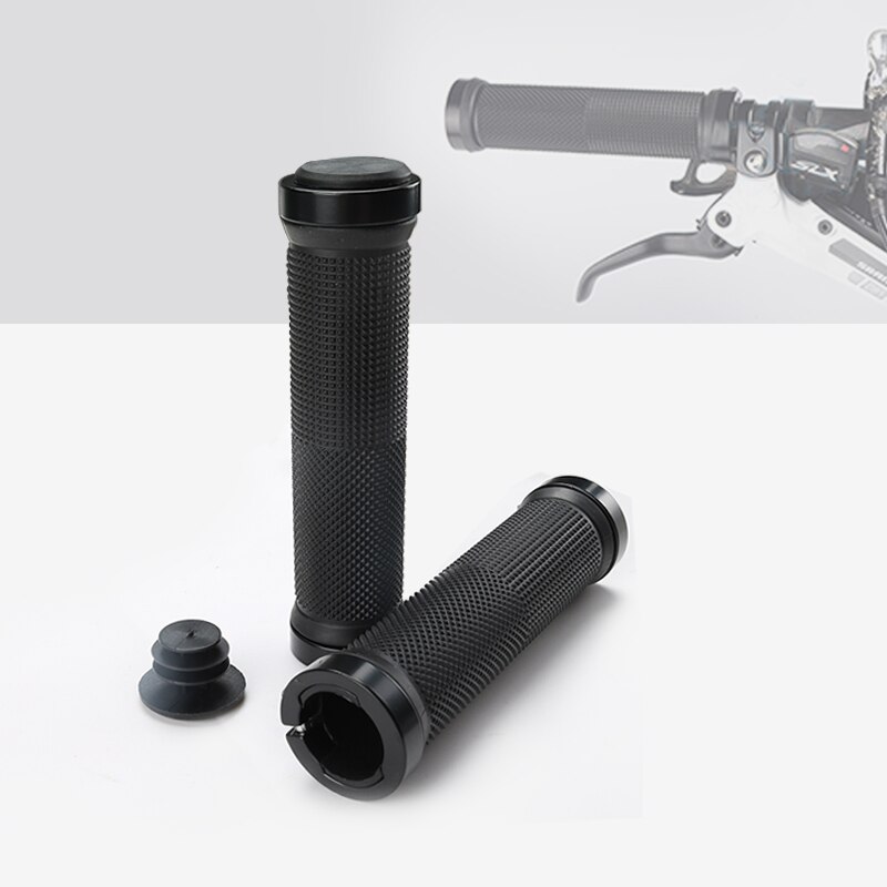 1 paar fiets handvatten voor racefietsen, mountainbikes, dubbele vergrendeling op aluminiumlegering fietsstuur handbescherming