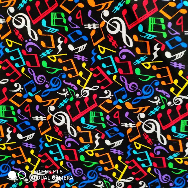 Tessuti in tessuto di cotone con stampa di Nota musicali tessuto economico per maschera larghezza 110cm panno per materiale patchwork cucito fai-da-te: 3 / 100X110cm