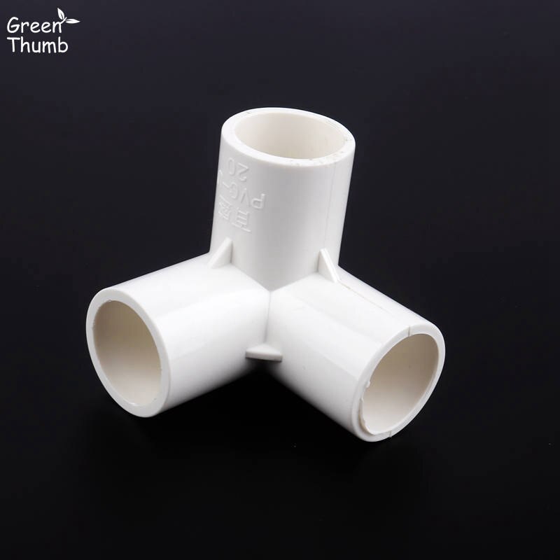 15pcs Inner Diameter 20mm PVC Joints Elbow Tee Connector White Garden 3-Way PVC Fittings