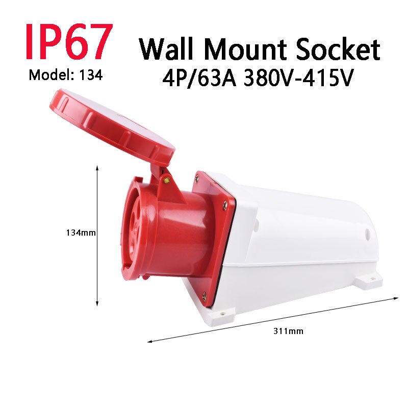 IP67 63A/125A Industrial Plug Socket 3P/4P/5P Waterproof Electrical Connector Power Connection Industrial Plug 220V 380V 415V: type6