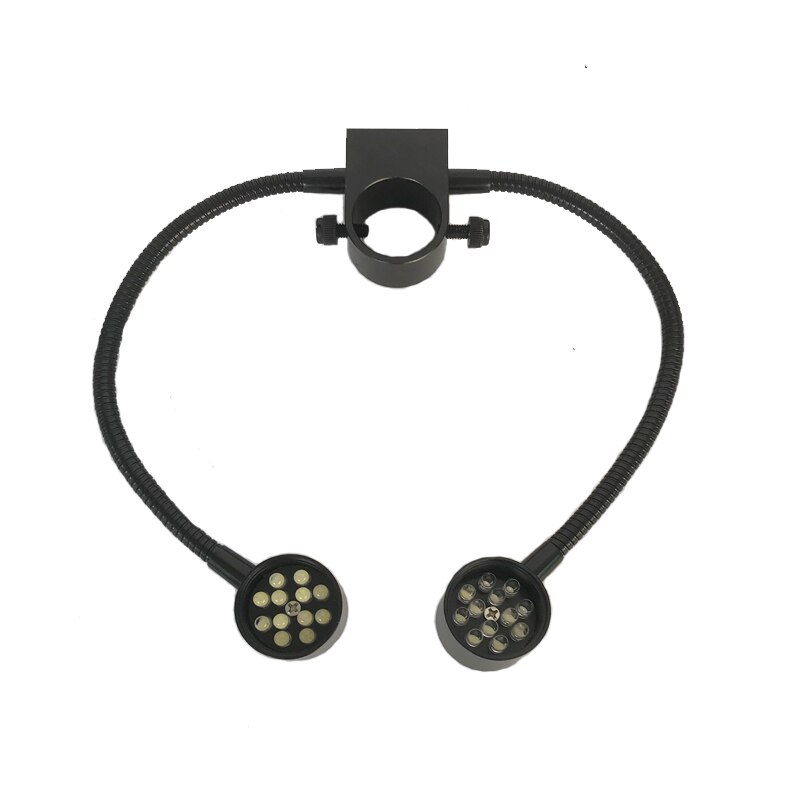 22-32MM 3W Dual Gooseneck Lights 2 x12 LED Bulb Twin Goose Neck Illuminator Lamp For Industry Stereo Microscope Camera Magnifier