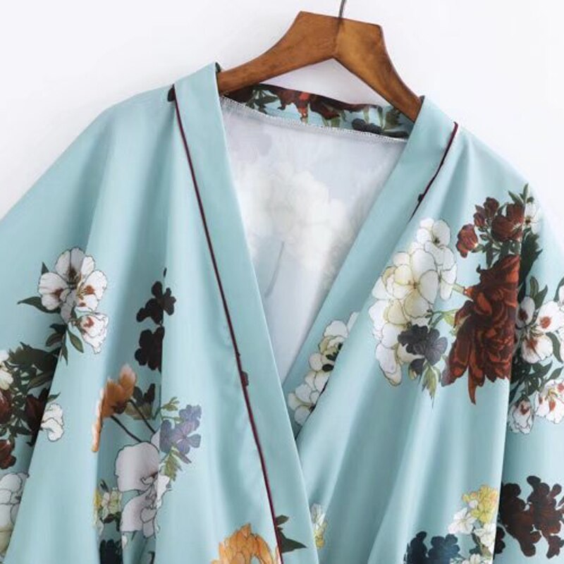 Nowoczesne topy kimono japońskie tradycyjne stroje dla kobiet Yukata Haori Streetwear kwiatowy wydrukować elegancki styl Harajuku retro