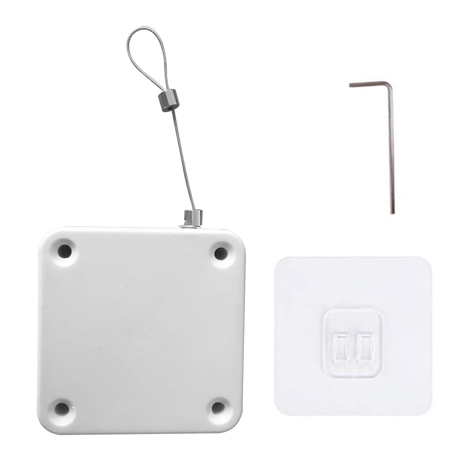 Door Closer Punch-Free Automatic Door Closers for Doors Drawers Rawstring Door Closer Bracket Automatic Closer with Hook: white