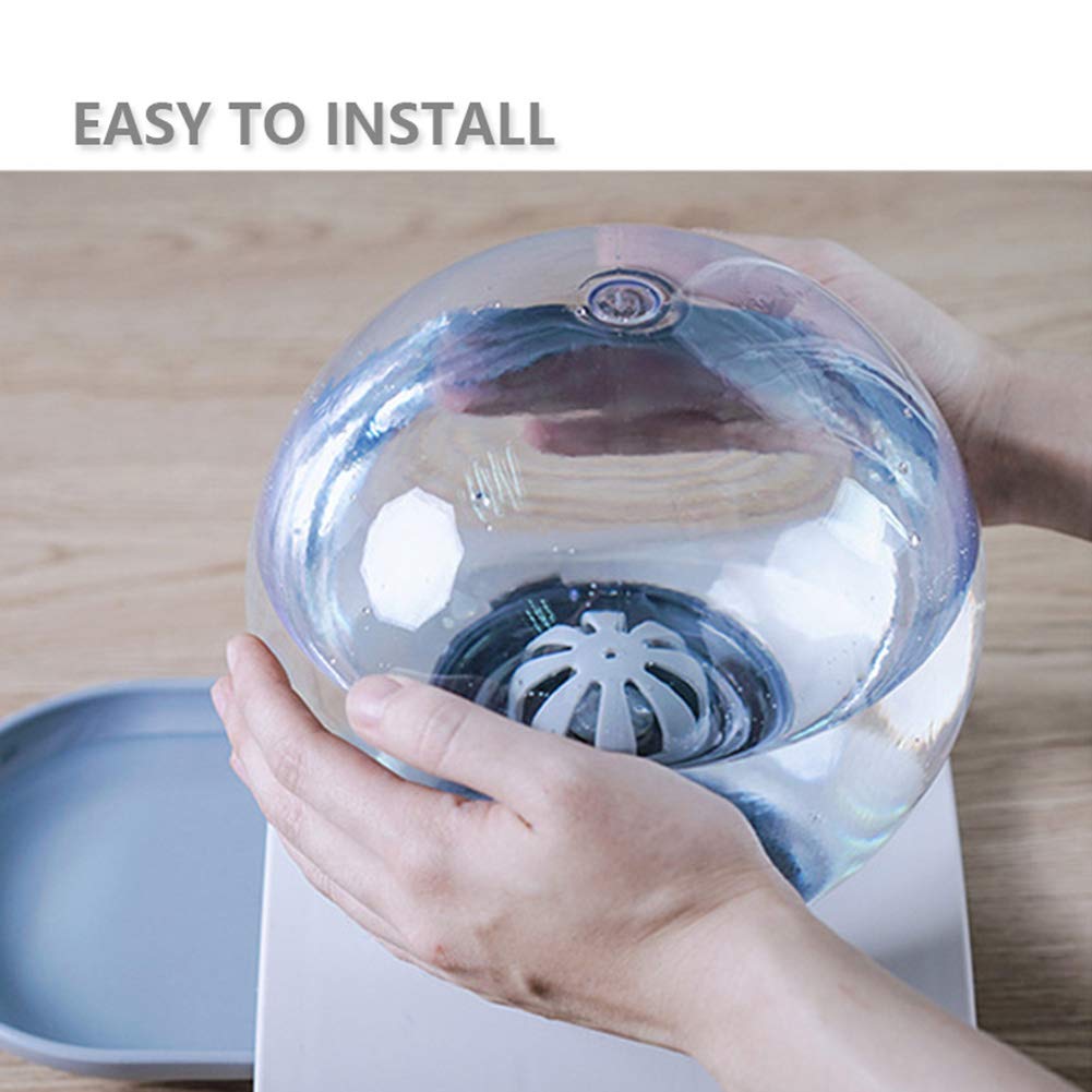 Bol d&#39;eau à bulles pour chat, distributeur automatique d&#39;eau, fontaine pour chats, grand bol à boisson, sans électricité 2,8 l