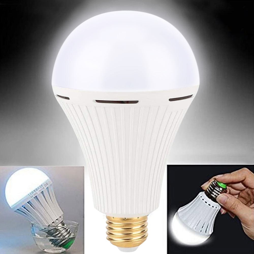 Aankomst Intelligente Led Lamp 5W 7W 9W 15W Led Noodverlichting Oplaadbare Led Gloeilamp e27 Voor Thuis Lichten SMD5730 Chip