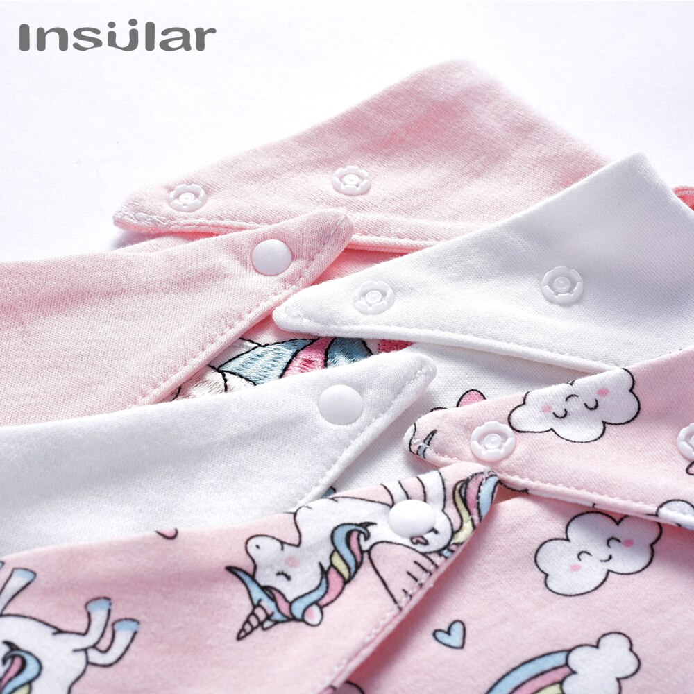 3 Stks/set Insular Katoenen Baby Slabbetjes Voeden Kiel Infant Burp Doeken Cartoon Speeksel Handdoek Baby Eten Accessoire Zachte Baby Stuff