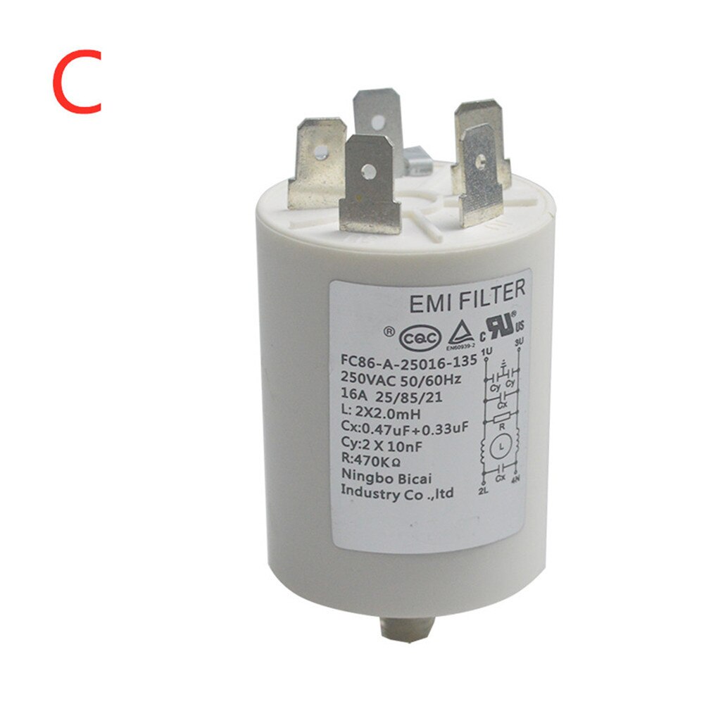 1pc EMI Power Filter Washer Spare Interference Suppressor For Little Swan Drum Washing Machine Repair Parts: black