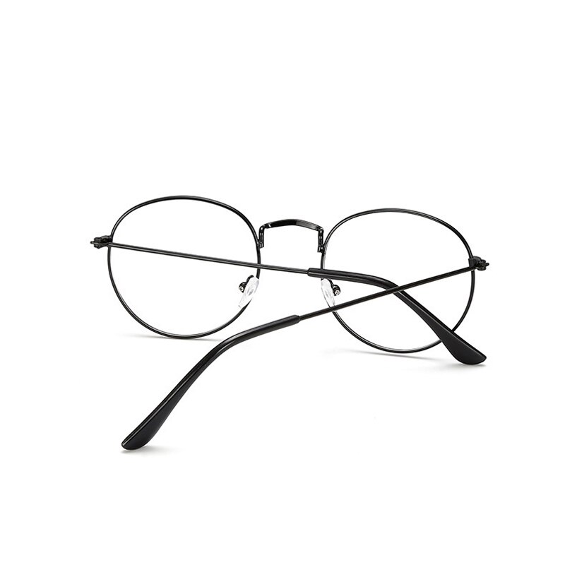 Frau Brille Optische Rahmen Metall Runde Brille Rahmen Klare linse Eyeweare Schwarz Silber Gold Brillen Oval