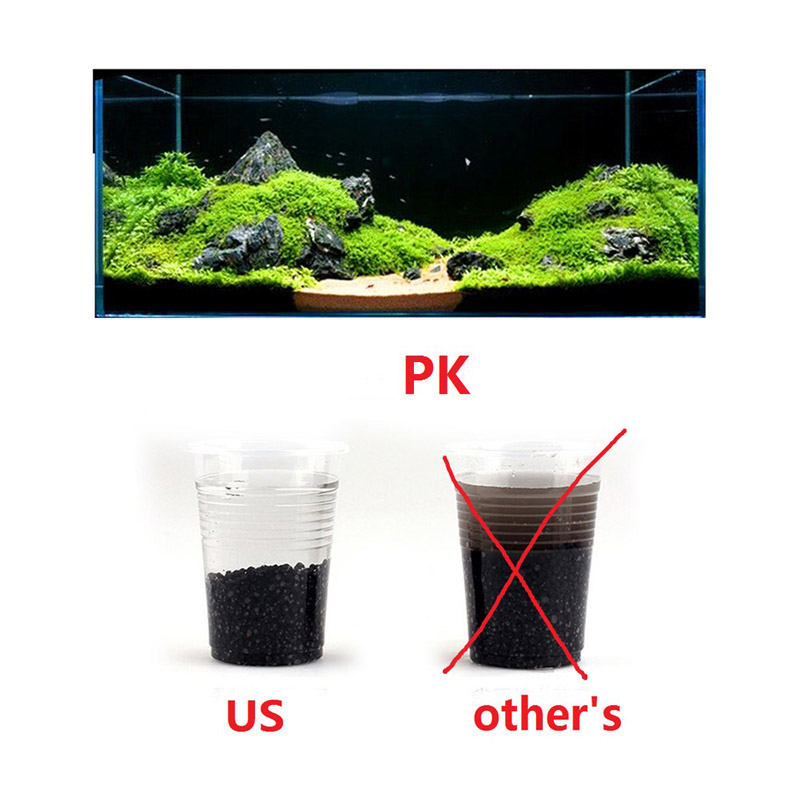 Poissons-Aquarium plante gravier Non toxique Aquarium plantes gravier noir Aquarium substrat eau croissance gravier plante Aquarium accessoires