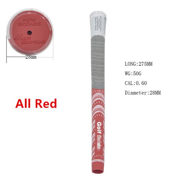 Standard Golf Grips Multi Compound Golf Iron Grips 10Pcs/lot Platinum White Grips: Red