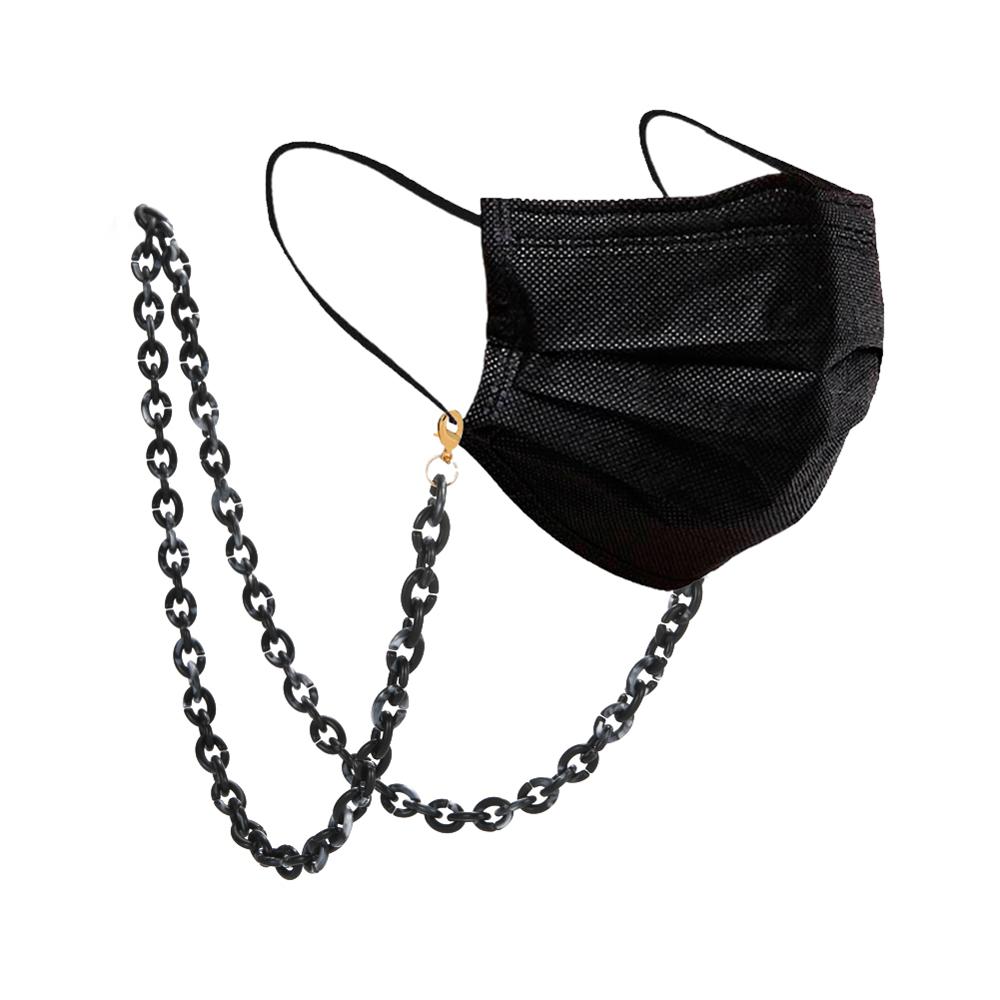 Teamer Cadena de soporte para mascarillas faciales para mujer, collar decorativo de que sujeta tu máscara alrededor de tu cuello, cadena de gafas acrílicas