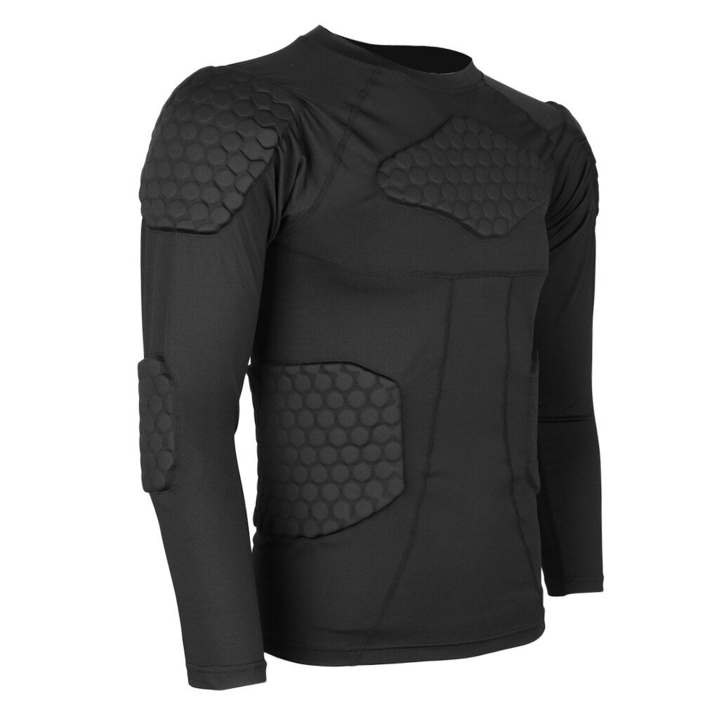 Atmungsaktive Gepolsterte Kompression Shirt Schutz Kleidung Abdeckung mit Schulter Pads für FußBall Radfahren Skifahren