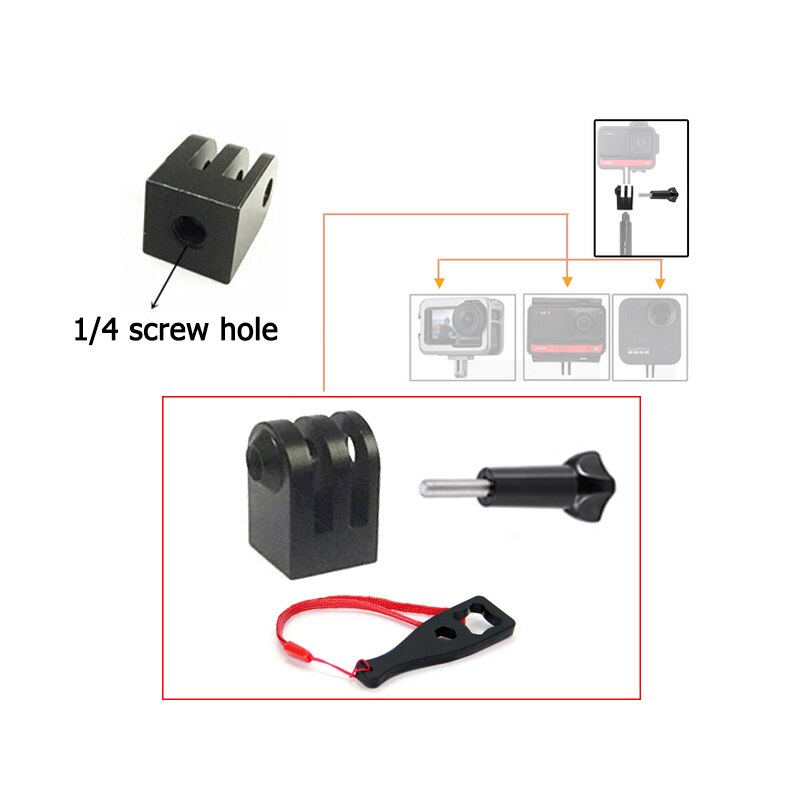 ONE X2 Motorcycle Camera Holder Handlebar Mount Bracket for GoPro DJI &amp; Insta360 One R X2 Invisible Selfie Stick Bike Clamp
