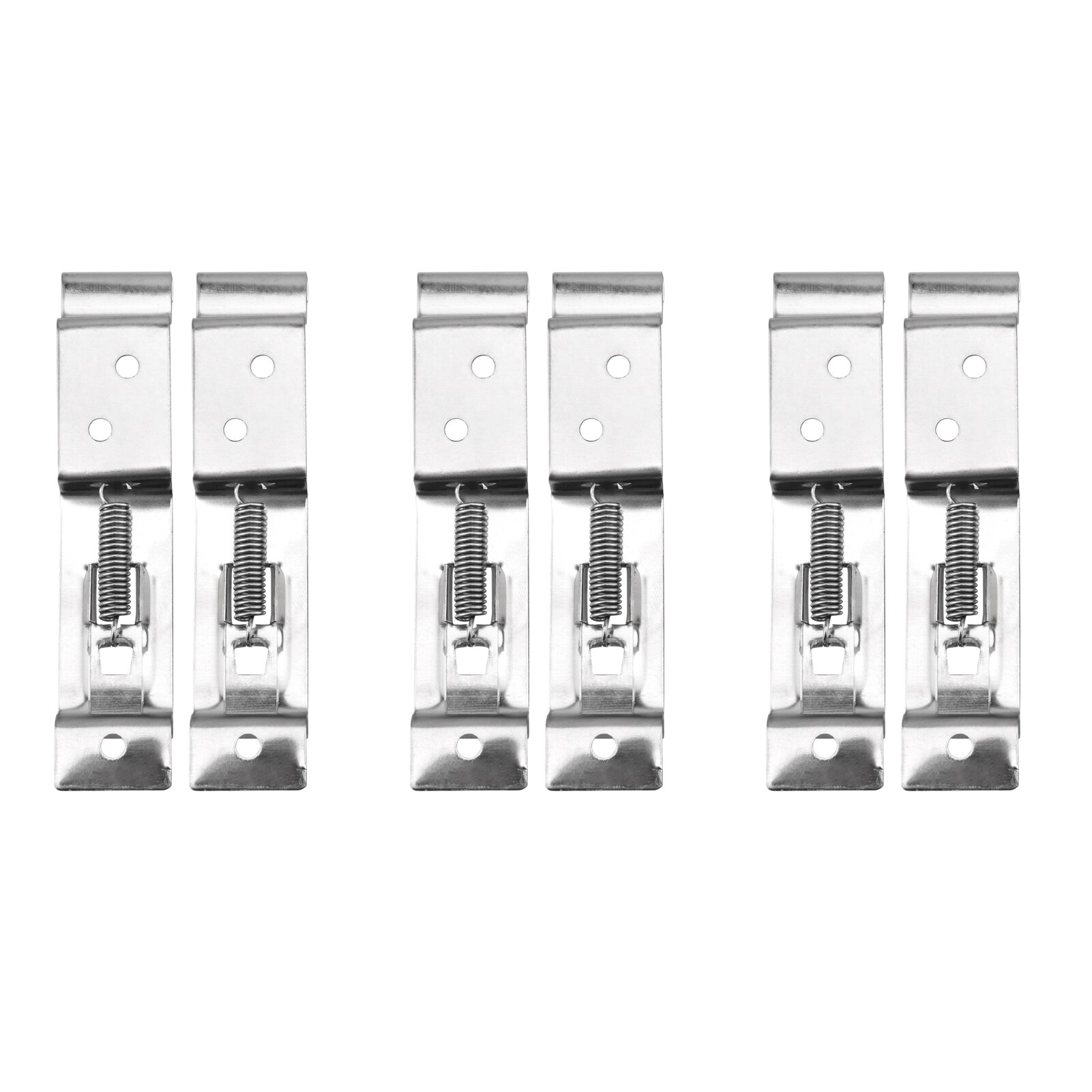 Soporte de montaje Clips para matrícula de coche, soporte de marco de acero inoxidable, accesorios exteriores, remolque de coche, resorte de fácil instalación: 3Pairs
