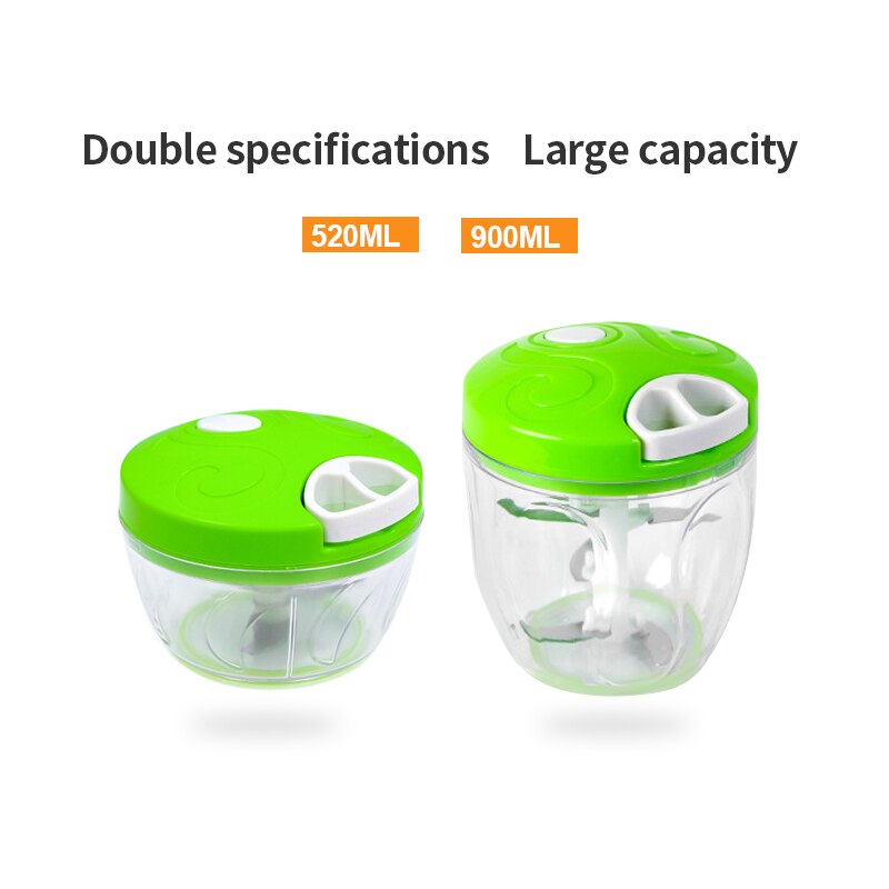 900ML Large Capacity blender Manual Food Processor Safe Chopper Blender Slicer Kitchen Essential blender mixer kitchen product