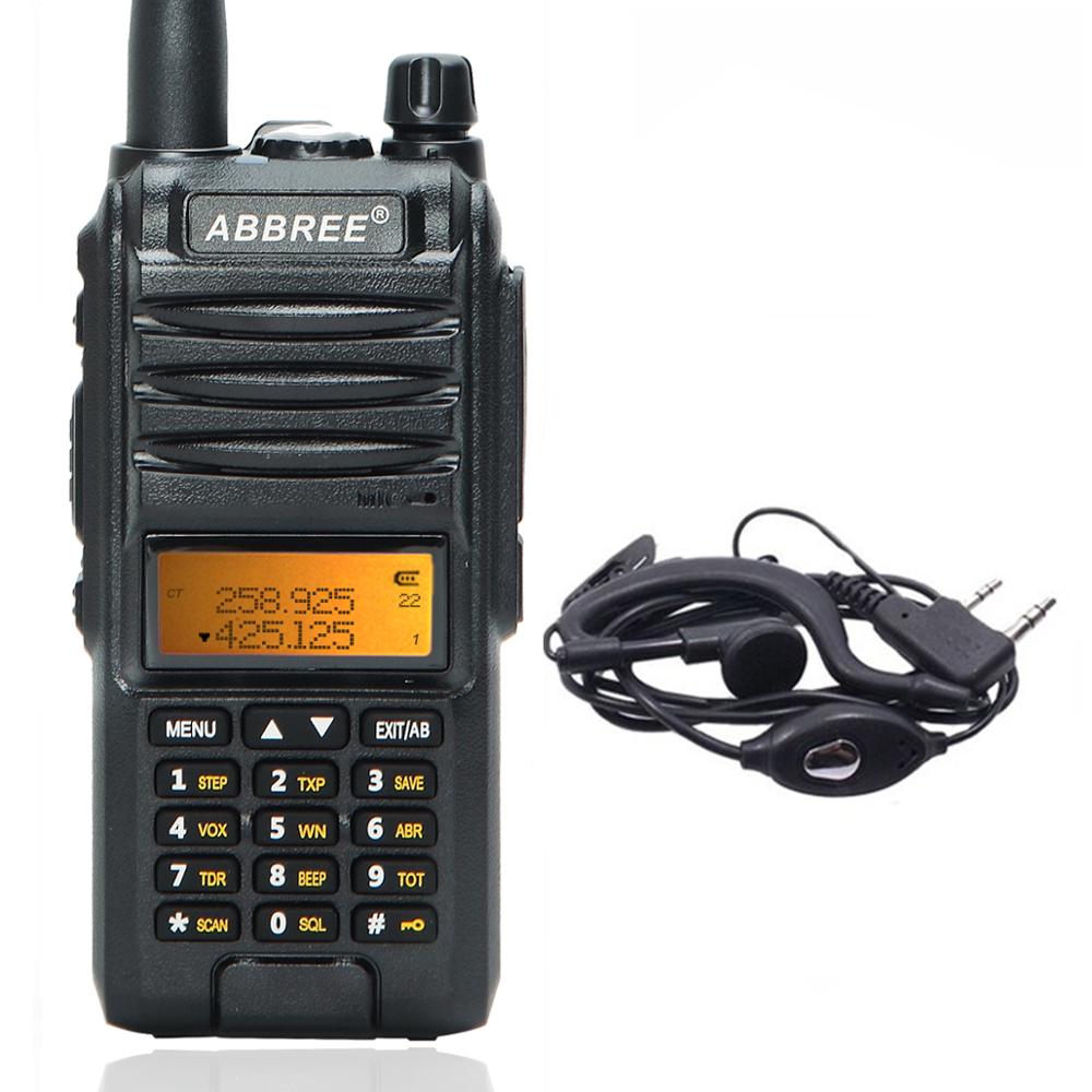 Abbree AR-F3 8w Tri-Band Walkie Talkie 220-260MHz Amateur Ham handheld Tragbare radio Comunicador Sender transceiver Wandern: factory standard / Amerikanisch