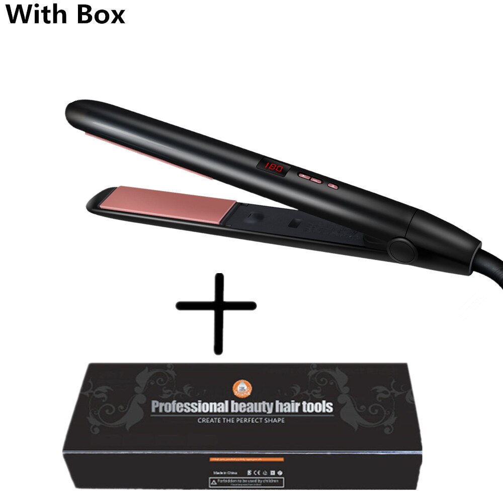 Flat Iron Hair Straightener Straightening Iron Tongs Ironing For Hair Styling Plank Crimper Styler Curling Iron: With Box / AU