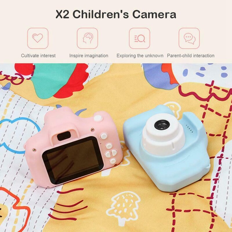 X2 kinderen mini videocamera 2 inch digitale fotocamera scherm oplaadbare digitale mini camera voor kinderen