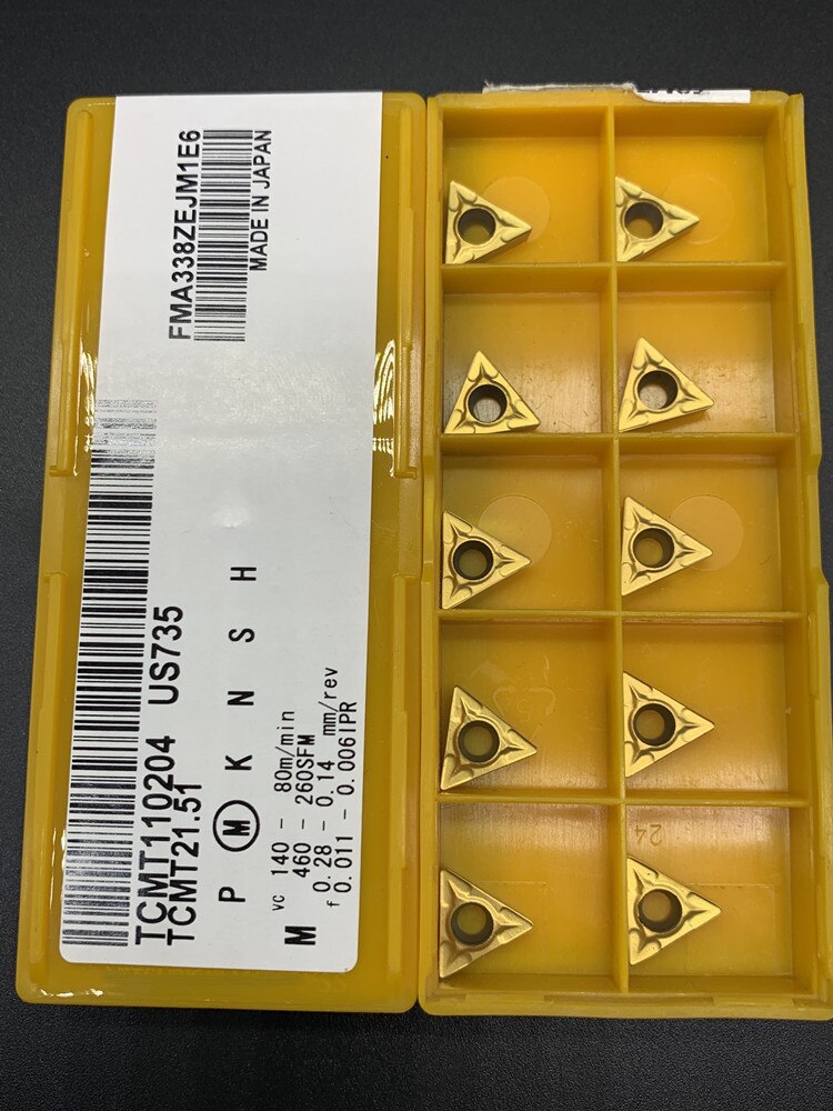 CNC tool TCMT110204 VP15TF/UE6020/US735 triangle carbide blade metal turning tools machine milling tool TCMT110204 car blade