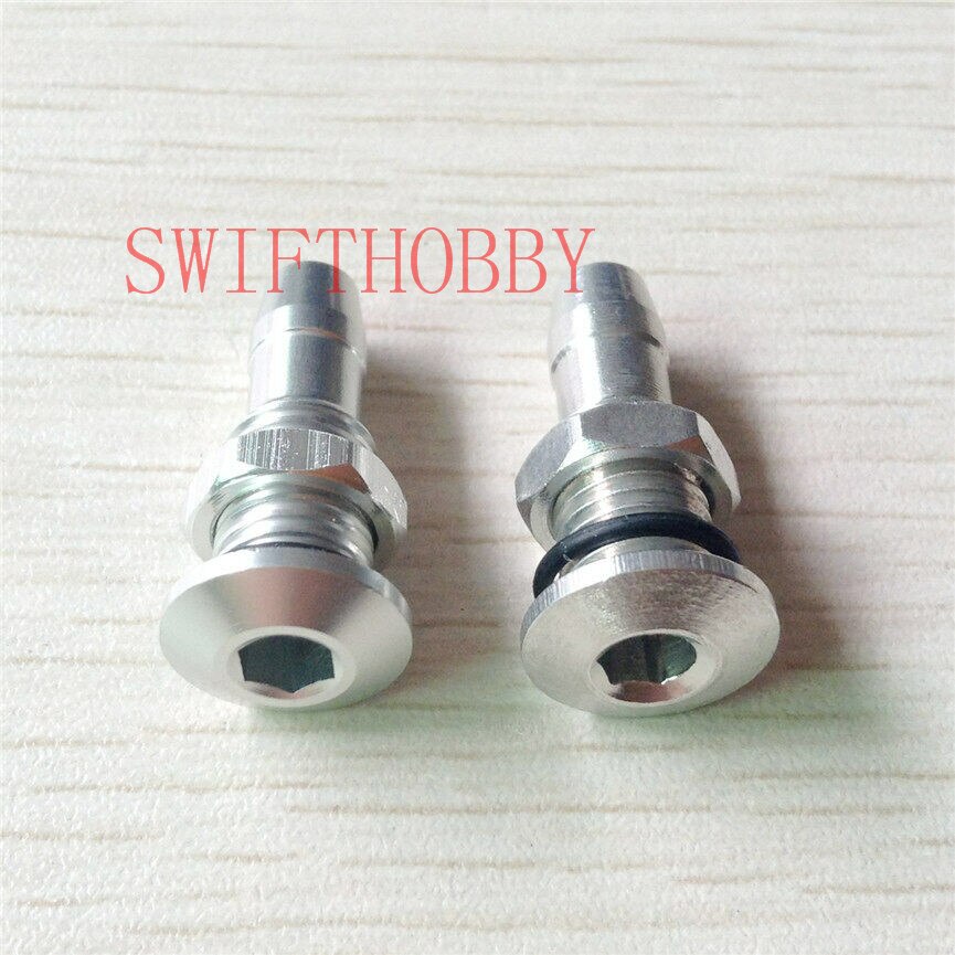 2pcs M6 aluminum water outlets Water cooling Drainage mouth for rc boat