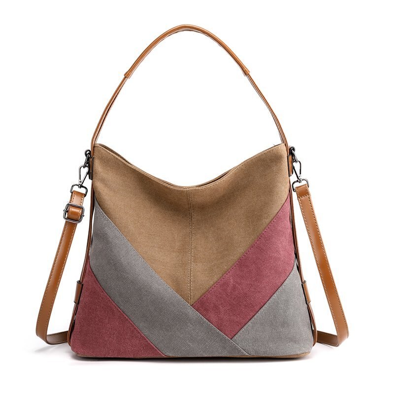 Vrouwen Handtas Canvas Vrouwelijke Schoudertassen Vrouwen Messenger Bags Dames Casual Tassen Clutch Purse Crossbody Purse: Coffee