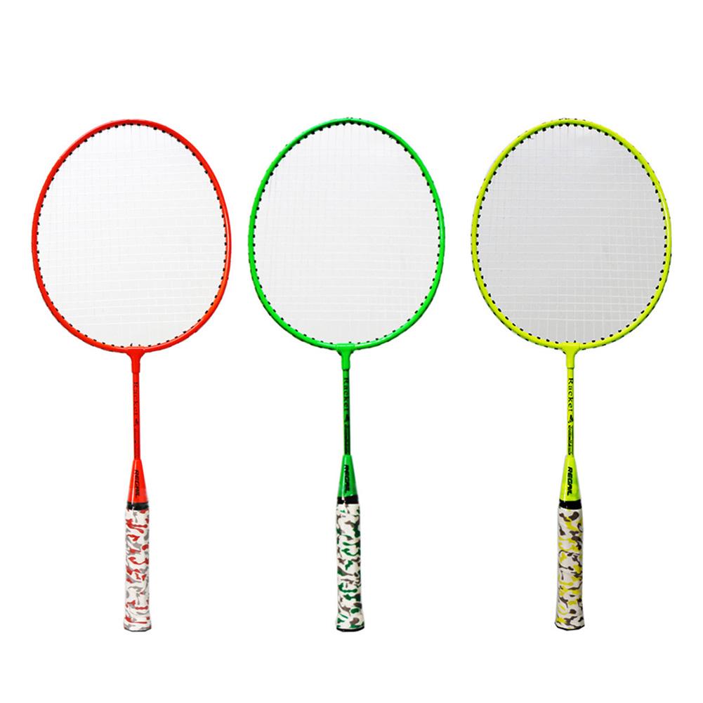 2pcs Badminton Rackets Set Family Double Badminton Racquet nylon iron alloy Lightest Playing Badminton