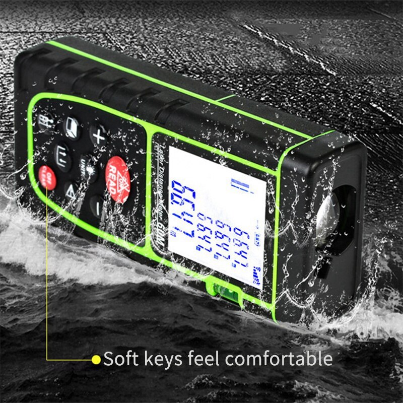 -40M Meter Range Finder Measure Handheld Digital Distance Area Volume With Bubble Level Measure Tool