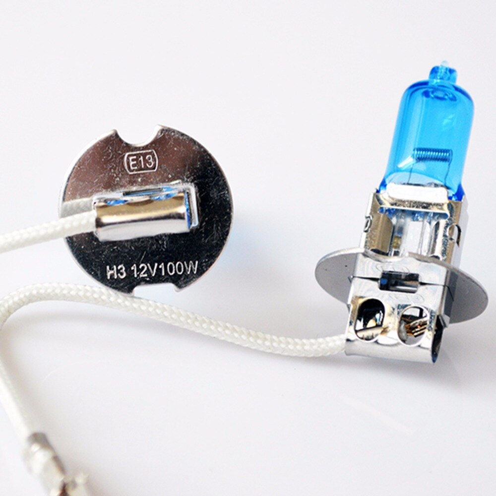 flytop H3 12V 100W Halogen Lamp Xenon Bright Super White Dark Blue Quartz Glass Car Fog Headlight Auto Bulb