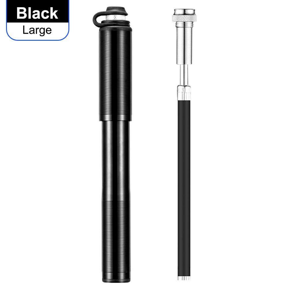 Bomba de bicicleta mtb portátil 160psi mini ciclismo pneu inflator mão bomba de ar acessórios da bicicleta montanha estrada bombas: Black Large