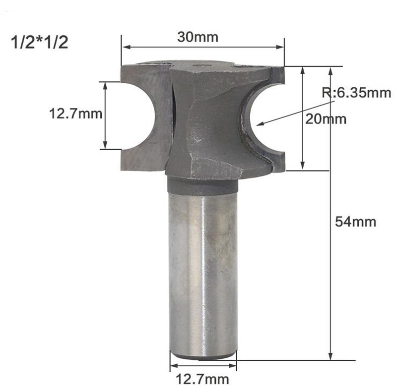 Vhm Halfronde Frees Hout Router Bit Arc Messen CNC Houtbewerking Gereedschap voor Hout Fresas Para Madeira: 3mm