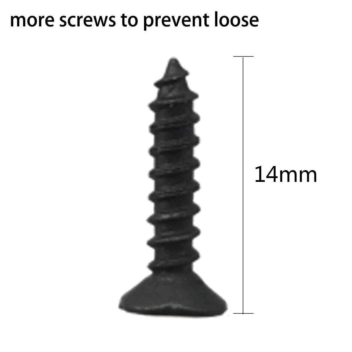 24 Pieces Coat Hooks Wall Mounted Robe Hook Single Coat Hanger No Scratch and 50 Pieces Screws Black