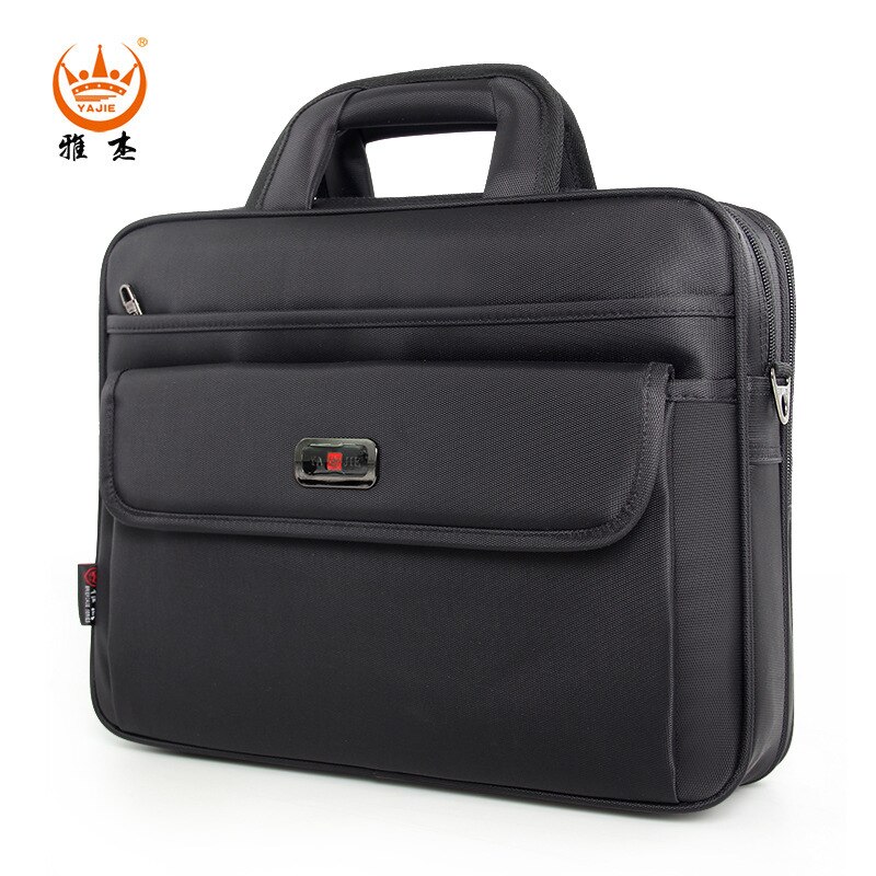 Men Business Briefcase Large-Capacity File Bag Oxford Cloth Anti-Spillage Shoulder Bag Casual Handbag Wear-Resistant