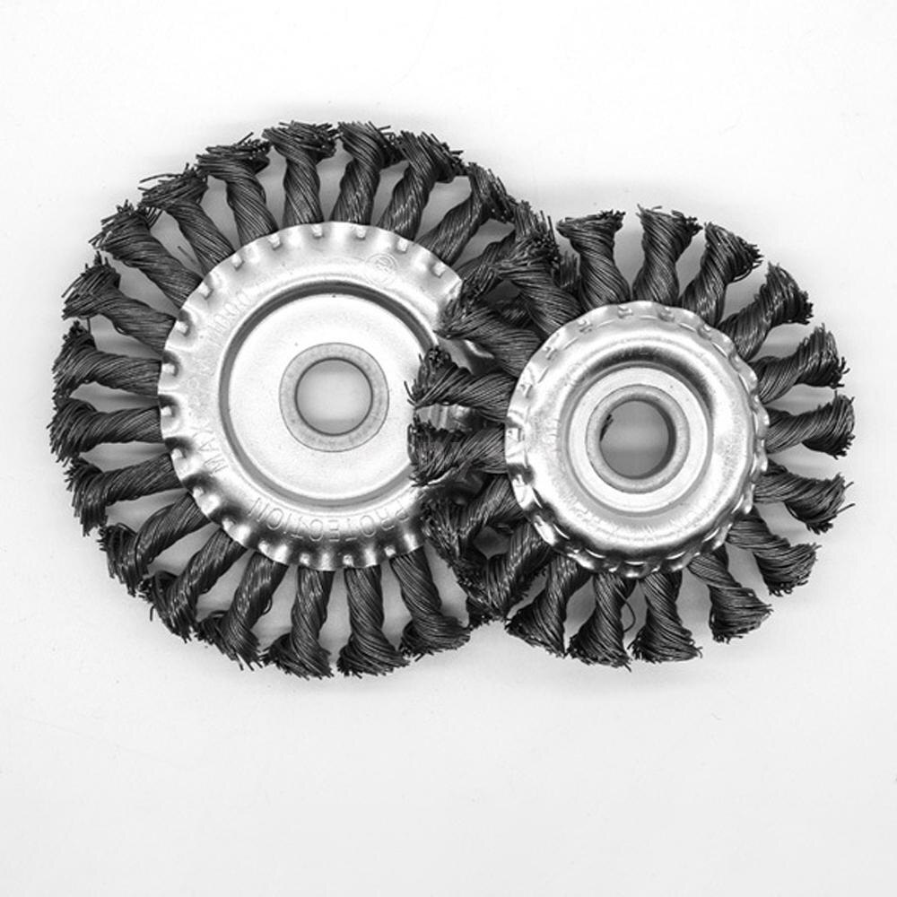 Knotted Bench Steel Wire Brush Deburring Derusting Angle Grinder Cleaner Accessories Rust Removal Wheel Metal Disc Brush