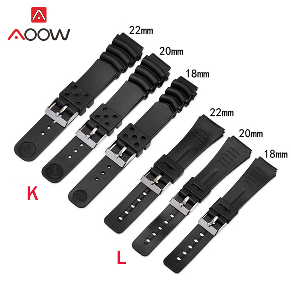 12mm 14mm 16mm 18mm 20mm 22mm silikoniranneke casio g-shock sport diving -kellolle, vaihtoranneke, ranneketarvikkeet