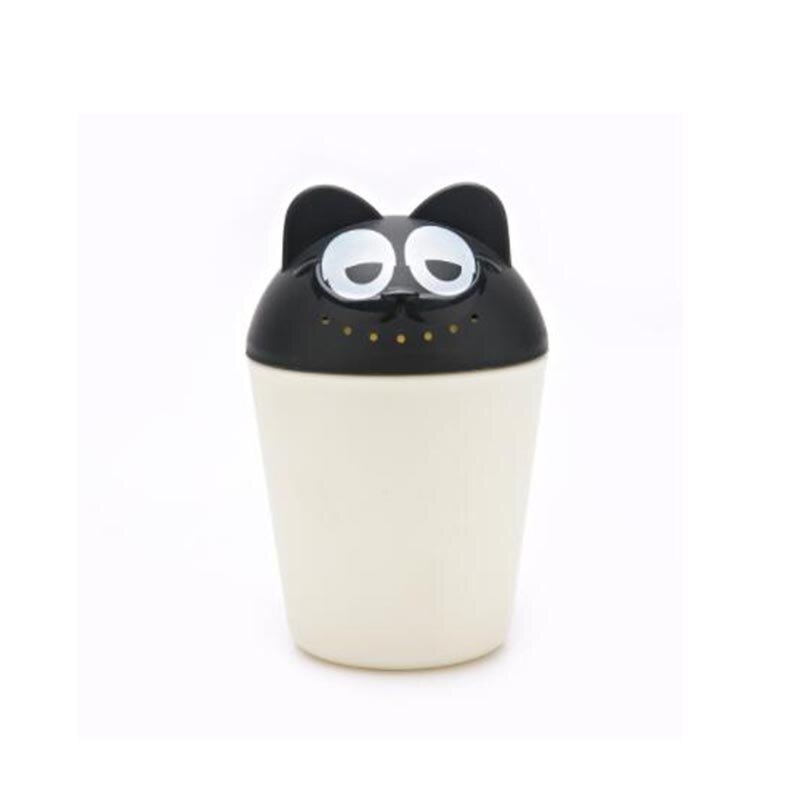 Petit seau de douche en forme de cuillère mignonne pour bébé,accessoire de bain pour nourrisson, décoré à thème de dessin animé, outil pour baignoire d'enfant, écope, shampooing,: Black white