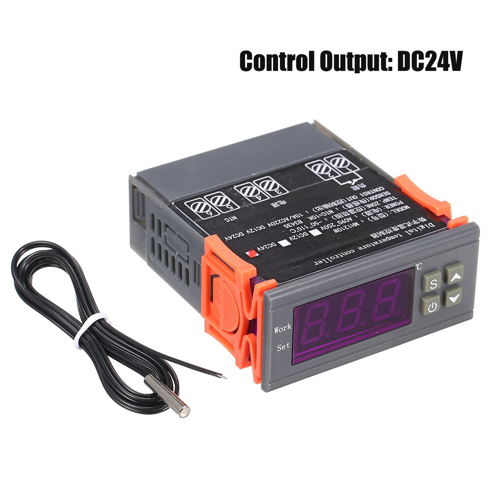 Digital Temperature Controller Intelligent Microcomputer Heating Cooling Temperature Control Thermostat Regulator 220V 24V 12V: Default Title