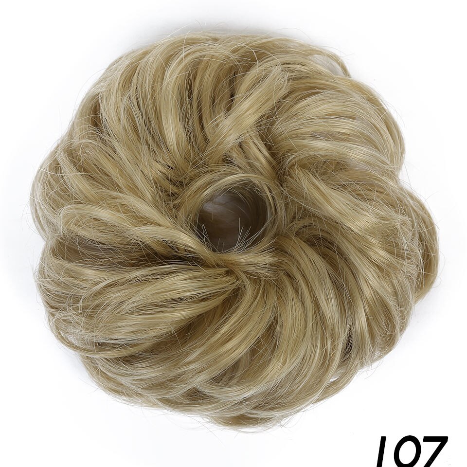 Shangke Synthetische Rommelig Chignons Messy Bun Paardenstaarten Weerstand Chouchou Wrap Haar Touw Rubber Band Hair Extensions Voor Vrouwen: 107