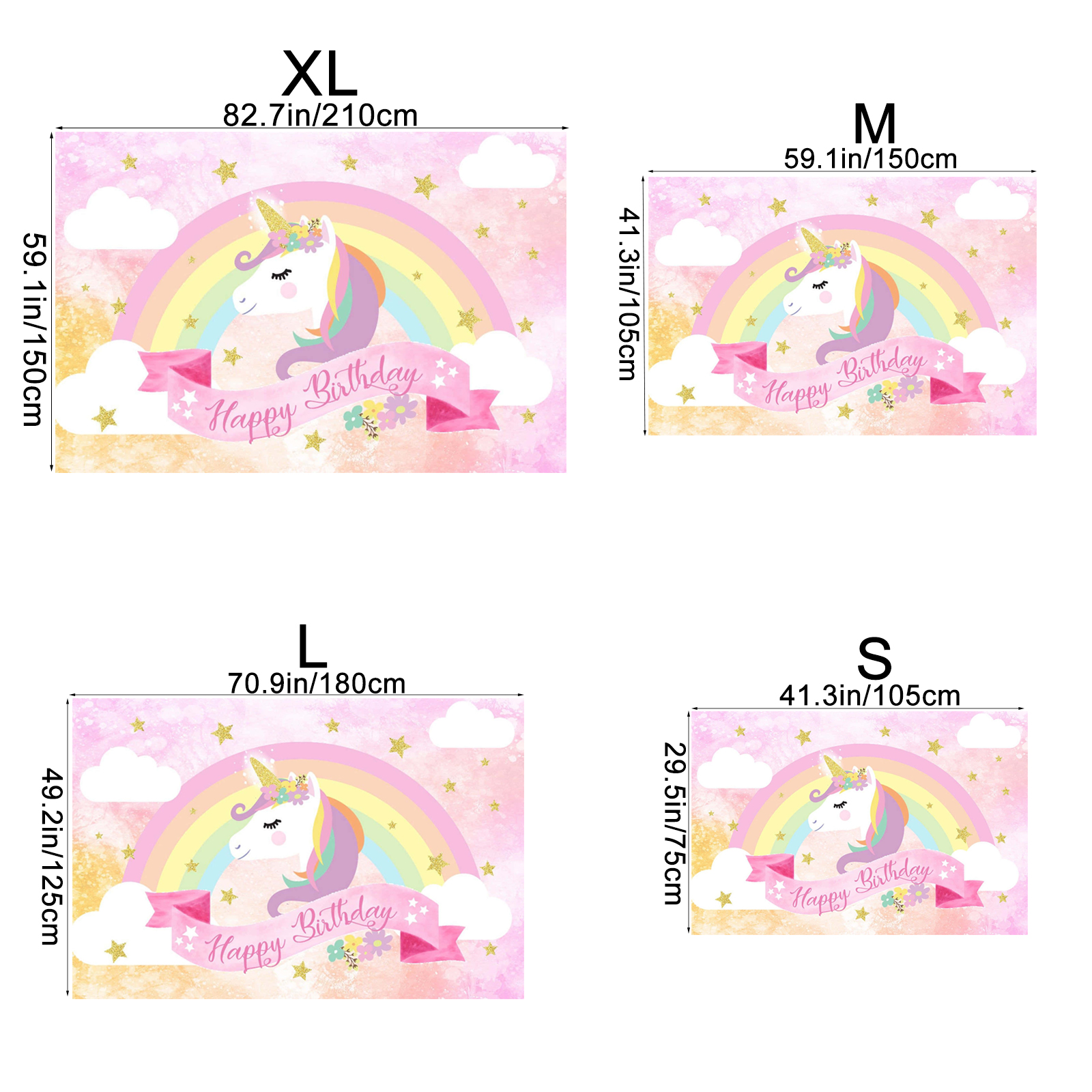 Unicorn Background Girl Birthday Party Decoration Unicorn Theme Cake Table Banner Photography Background Baby Shower Decoration