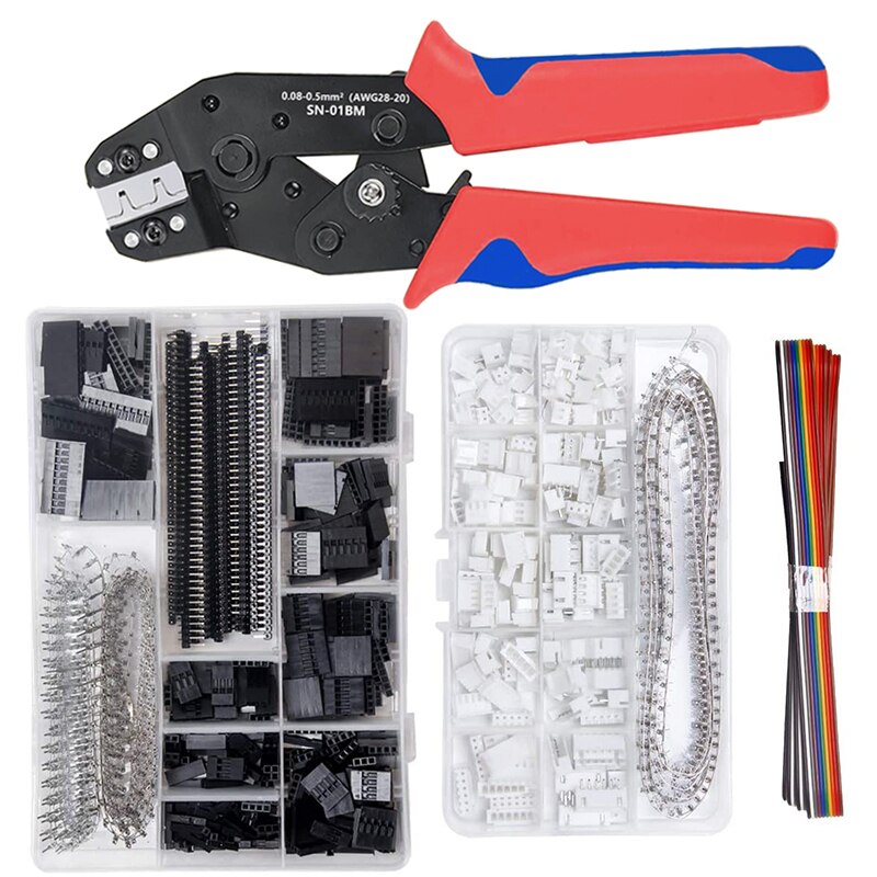 SN-01BM Krimptang Dupont Termianls Handgereedschap Set-2.54mm Dupont Connector En Crimp Pins 2.54Mm JST-XH Connector Clamp Kit: SN-01BM1550PCS460PCS