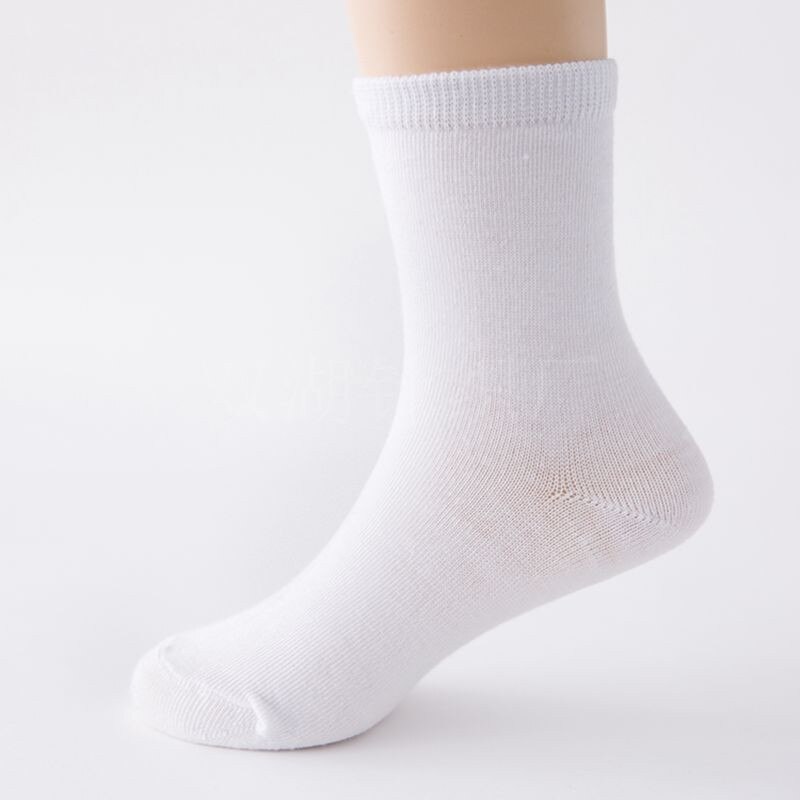 5 Paare/los Baby Weiß Kind Socken Frühling Stil Solide Dünne, Weiche Baumwolle freundlicher Für Jungen Mädchen Sport Studenten Socken: 2 zu 4 Jahre