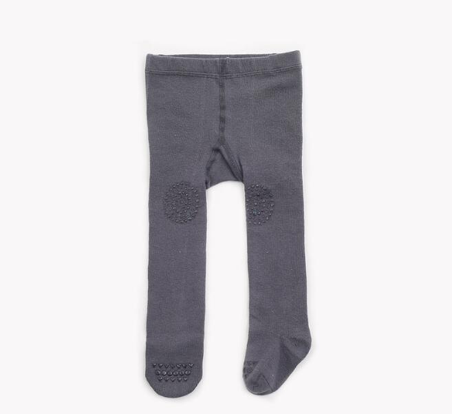 1Pcs Katoen Kinderen Panty Voor Meisjes Jongens Anti Slip Crawl Kids Panty Knie Protector Baby Panty Voor Speciale: Dark Gray / M