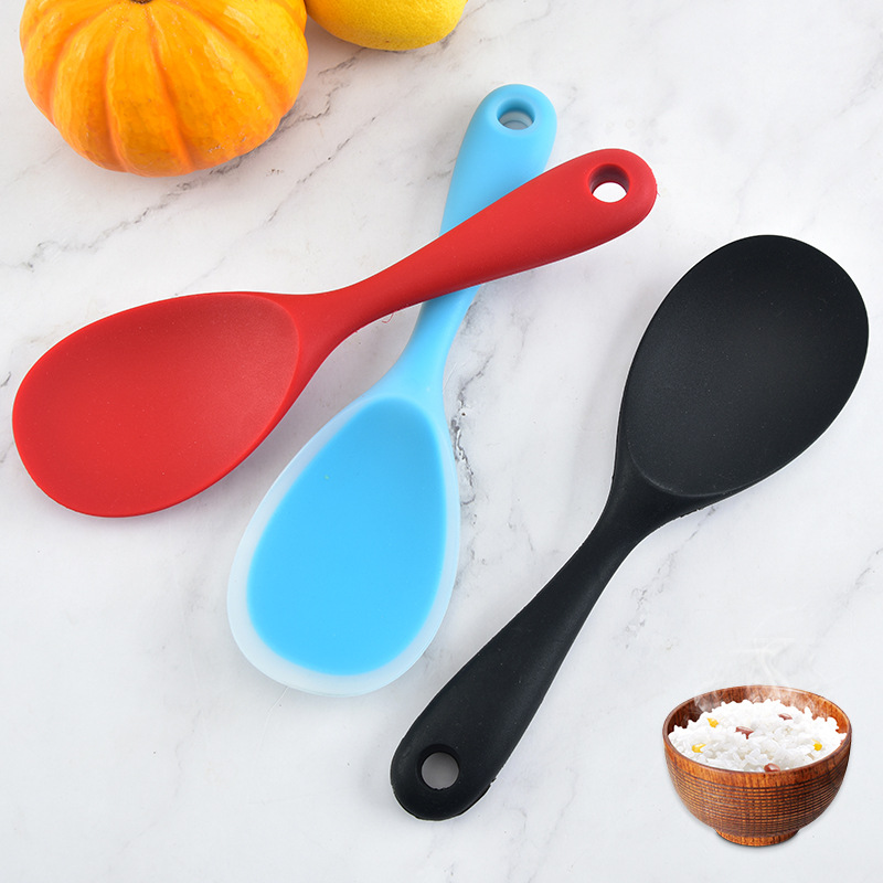 Silicone Rice Scoop High Temperature Resistant Rice Spoons Anti-scalding Rice Paddle For Kitchen Utensils