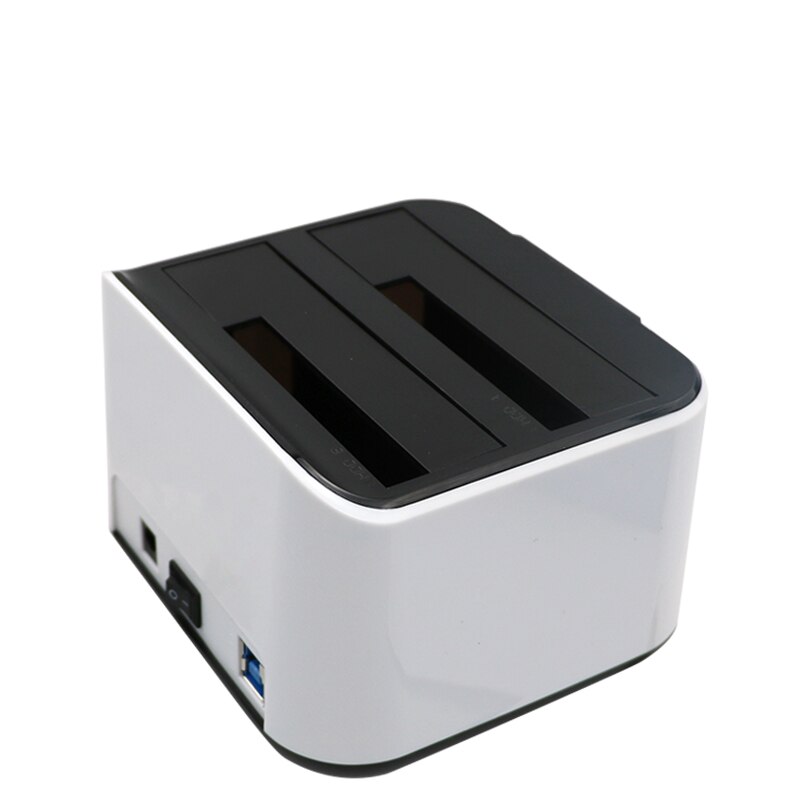Dual 2-bay hdd caddy sata & USB3.0 external hard drives Docking Station/Duplicator for 2.5/3.5 sata HDD Read hard disk cases