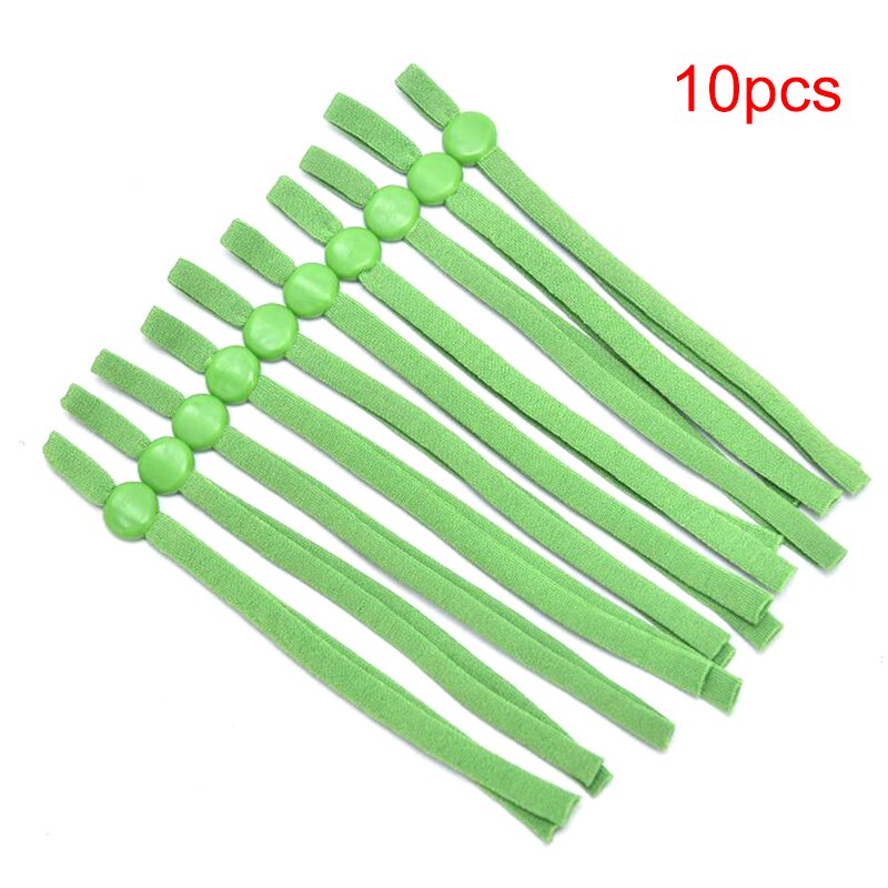 10 st mask sy elastisk bandkord med justerbart spänne stretchig mask öronögla snodd öronskydd rep diy gör förnödenheter: Grön