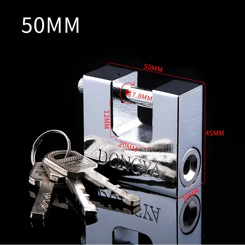 Padlock with Key, High Security 3 Keys Heavy Duty D-Shaped lock - Protect Garage Door, Containers, Gate and Warehouse: Gold